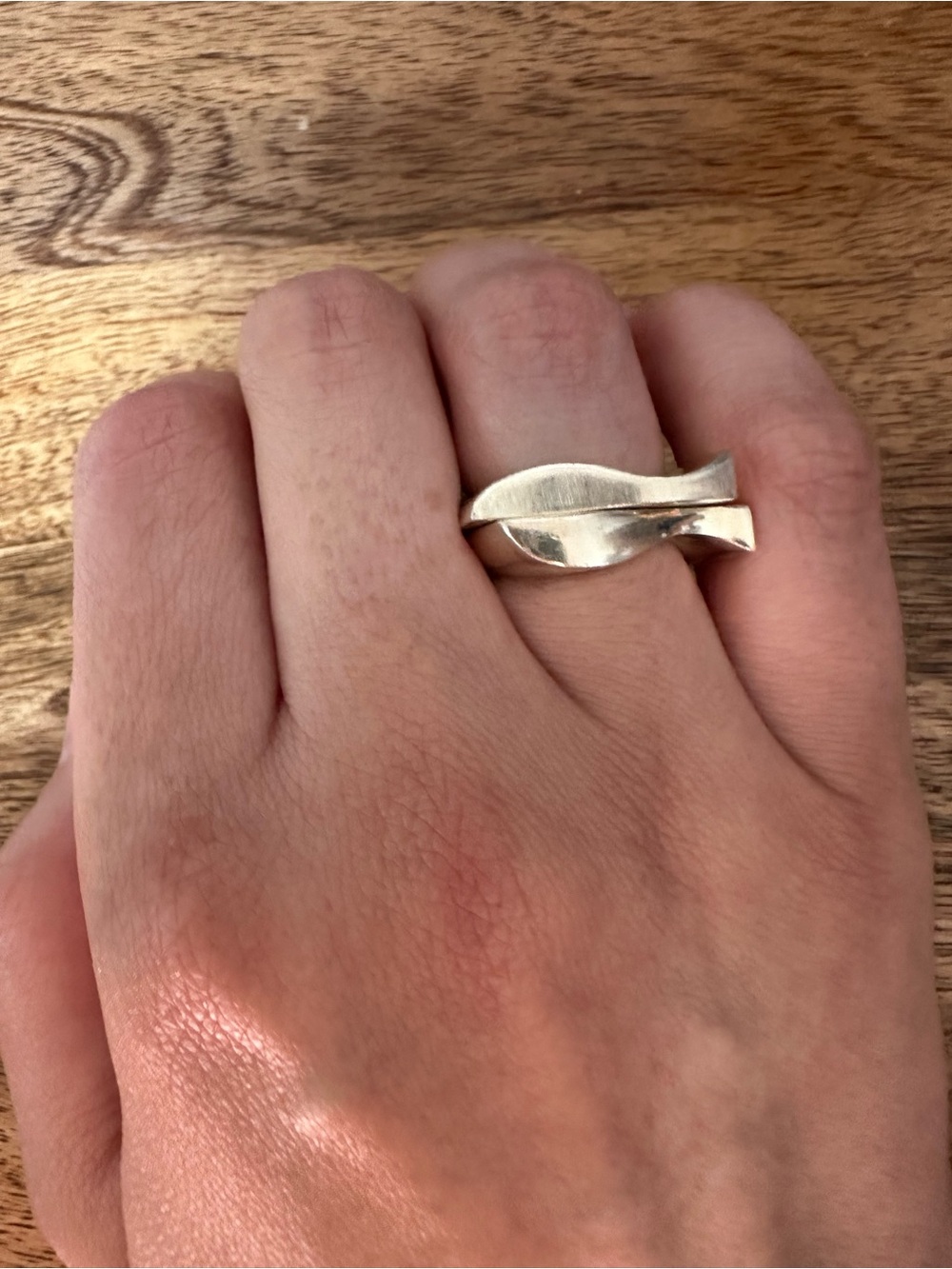 Chunky Vintage Sterling Silver Fish Shaped Stackable Ring Set, Christian, Icthus